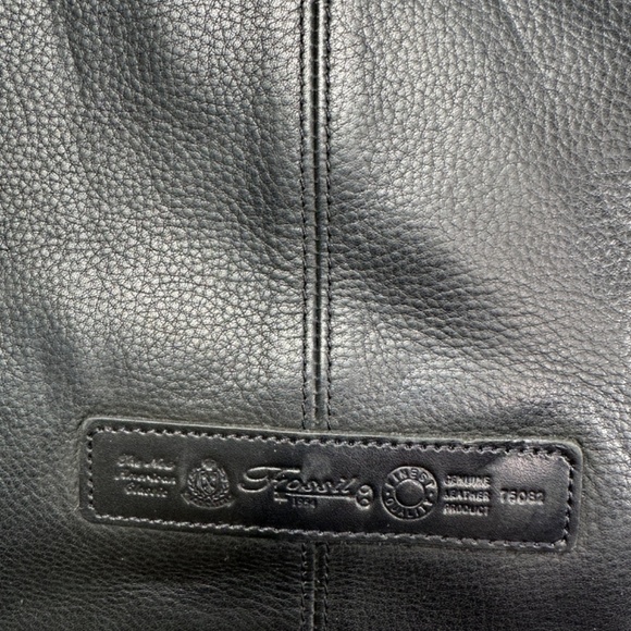 Fossil Leather Tote Purse Shoulder Bag Black Double Handle Large - Picture 8 of 16